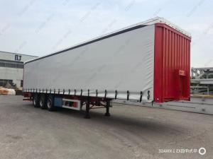China Heavy-Duty 40FT Van-Type Semi Trailer with Waterproof Curtain Side Load Capacity 30t-50t wholesale