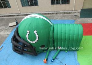 China Customized Inflatable Sports Games , Inflatable football helmet with tunnel wholesale