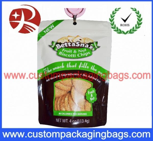 Quality Colored Waterproof Plastic Ziplock Bags , Zip Lock Stand Up Pouches For Cookies Packaging for sale