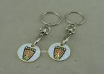Customised Gold Color Trolley Token Keyring Personalised Rover Brass