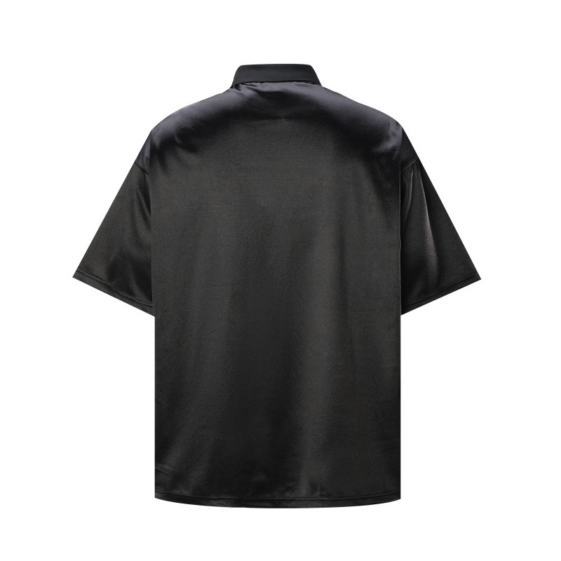 Custom 100% Polyester Woven ODM Baseball Short Sleeve Sky Blue Embroidered Breathable Reflective Hip Hop Street Dance T-shirt