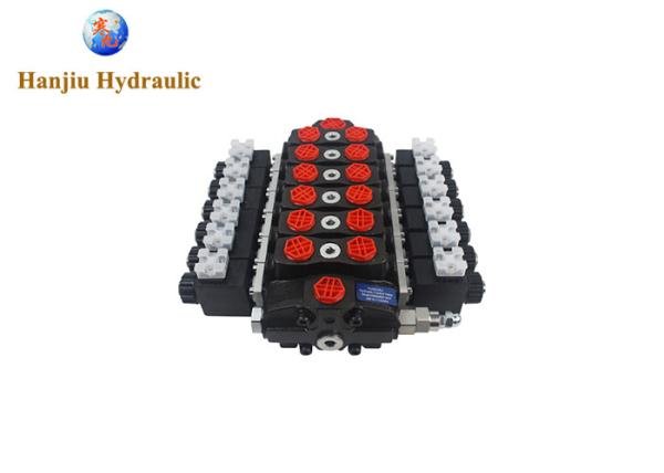HSSD8DC 6 Spool Solenoid Directional Hydraulic Control Valve Fit For Agriculture