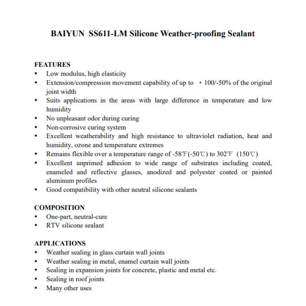 Silicone Weather-proofing Sealant