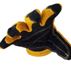 China Waterproof Cow Split Firefighter Safety Gloves With Ventilation Good Grip wholesale