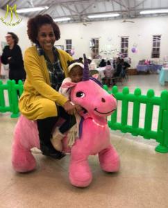 China Hansel Guangzhou kids rides walking animal Type plush coin operated rides wholesale