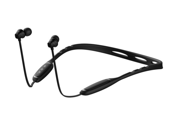 Portable Wireless Bluetooth Noise Cancelling Earbuds , Wireless Neckband Headphones With Mic