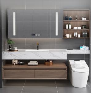 China Customized Table Top Bathroom Cabinets 18mm Brown Plywood 400mm Height wholesale