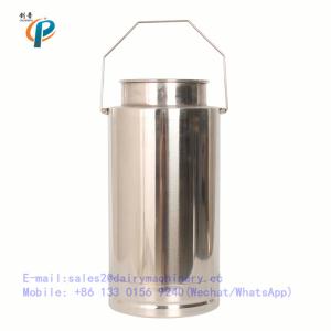 China 15 litre portable milker milking bucket, steel milking pail with lid, milking machine parts wholesale