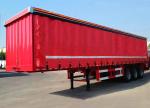 3 Axle Side Curtain Semi Trailer With Tread 1840mm And Wabco Relay Valve