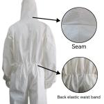 Fully Closed Micro Porous White Protective Coveralls Waterproof Anti Static OEM