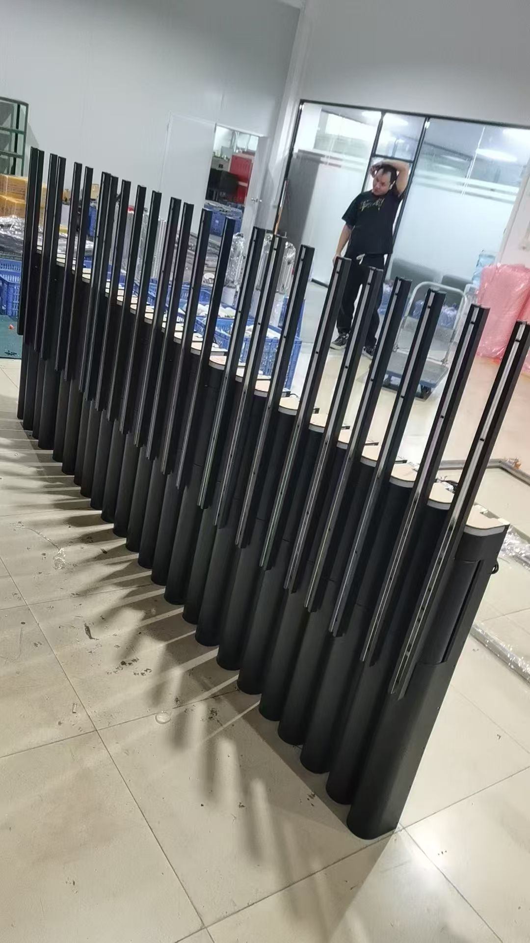 High Speed Rail AB Turnstile Speed Gate Mechanism with Clutch Locking Function Infrared Radar Sensor and 30–40 Persons Per Minute Passing Speed