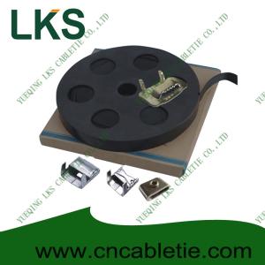 China LKS-CB Series PVC Coated Stainless Strapping Band with Screw Buckle and Banding tools wholesale