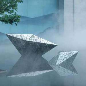 China Polygon Metal Abstract Contemporary Sculpture Outdoor Decorative For Garden wholesale