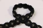 3/4" Black Woven Tape Trim For Curtain Edge Or Dress Coats Belt Collar Edge