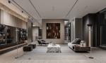 Tailored Wood Veneer TV Cabinet With Black Storage Cabinet And Showcase