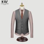 Customized Black Suit Vest for Men's Business Formal Wear as Groom's Wedding