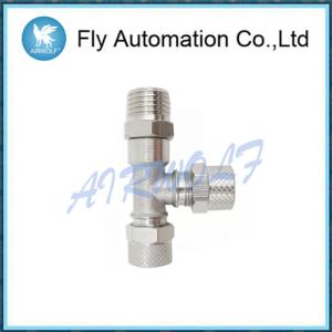 China Stainless Steel Pneumatic Tube Fittings 1420 Lateral Bspt Male R1 / 8&quot; Port Size wholesale