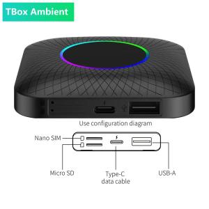 China Cpc200 Tbox Ambient Usb Ai SDM660 Wireless Adapter Carplay Tv Box 4G 64Gb Up To 512Gb Android 13 Dongle Youtube Netflix wholesale