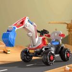 LED Headlights and Dynamic Music 6v Electric Ride on Construction Truck Car for