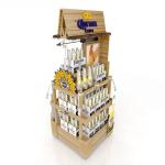 Customized Double Sided Display Rack Stable Diy Wood Wine Rack Supermarket Beer