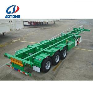 China Tri Axles 20FT/40FT/45FT Container Carrier Skeleton Semi Trailer with 12R22.5 Tires wholesale