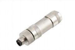 China IP67 3/4pin M8 Straight Male Metal Assembled Plug with Screw Terminal Industrial wholesale