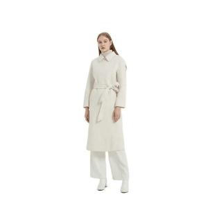 China                  Stylish Thick Winter Trench Coats 90 % Wool White Cashmere Coat for Women              wholesale