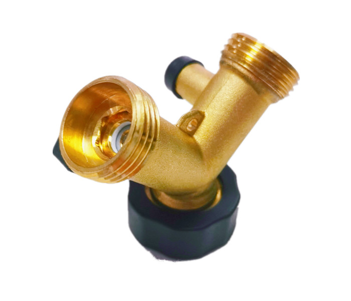 2 Way 3/4'' On Off Brass Y Valve Garden Irrigation Distributor