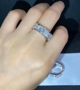 China Customized Cartier Love Ring 18k White Gold Pave Diamonds Luxury Jewelry wholesale