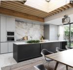 800MM Brown Modern Antique White Kitchen Cabinets PVC Modular Home Furniture
