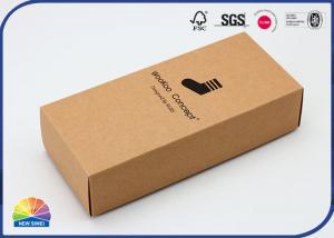 China 1c Print Rectangle Kraft Gift Box For Cotton Socks Packaging wholesale