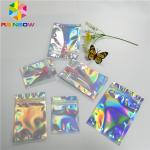 Transparent Front Foil Packaging Bags Holographic Smell Proof Heat Seal
