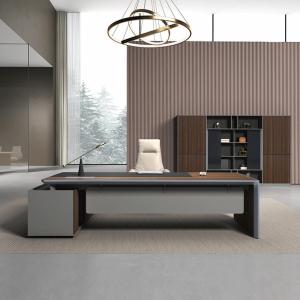 China 2.2M High-end L Shape Boss Office Desk Executive Office Desk And Cabinet wholesale