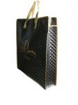 Waterproof 75g black quilted unwoven fabric zipper reusable carrier bags