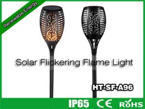 China Hitechled Solar Tiki Torch Light, Solar Flickering Flame Light, Lumière solaire de jardin, lumière de flamme solaire wholesale
