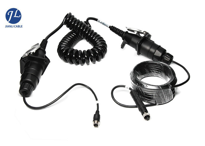 Reversing Camera Extension Cable Trailer Camera Video Cable With 7 Pin Plastic Plug