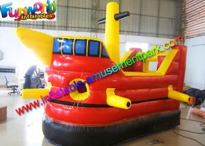 China Pirate Boat Commercial Bouncy Castles , Children Inflatable Bounce House wholesale