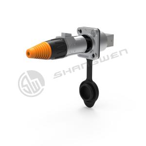 China IP65 Waterproof Rj45 Male And Female Connector Metal Button Upgrade Model wholesale