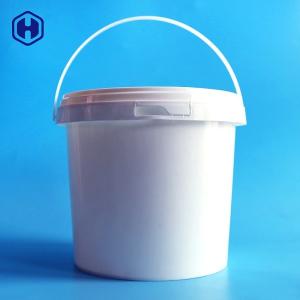 China White Round Plastic Container Hygienic Reusable Environmentally Friendly on sale