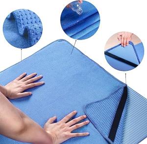 China Quick Dry Rpet Microfiber Suede Hot Yoga Mat Towels Non Slip Custom Logo wholesale