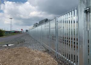 China Hot Dip Galvanised Palisade Steel Fence W Profile Triple Pointed Top Security wholesale