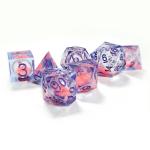 Pink Liquid Flowing Sand Resin Polyhedral Dice Multi - Noodle Tablet Game Dice
