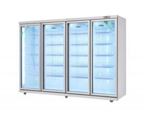 China Upright Beverage 220v Glass Door Freezer on sale