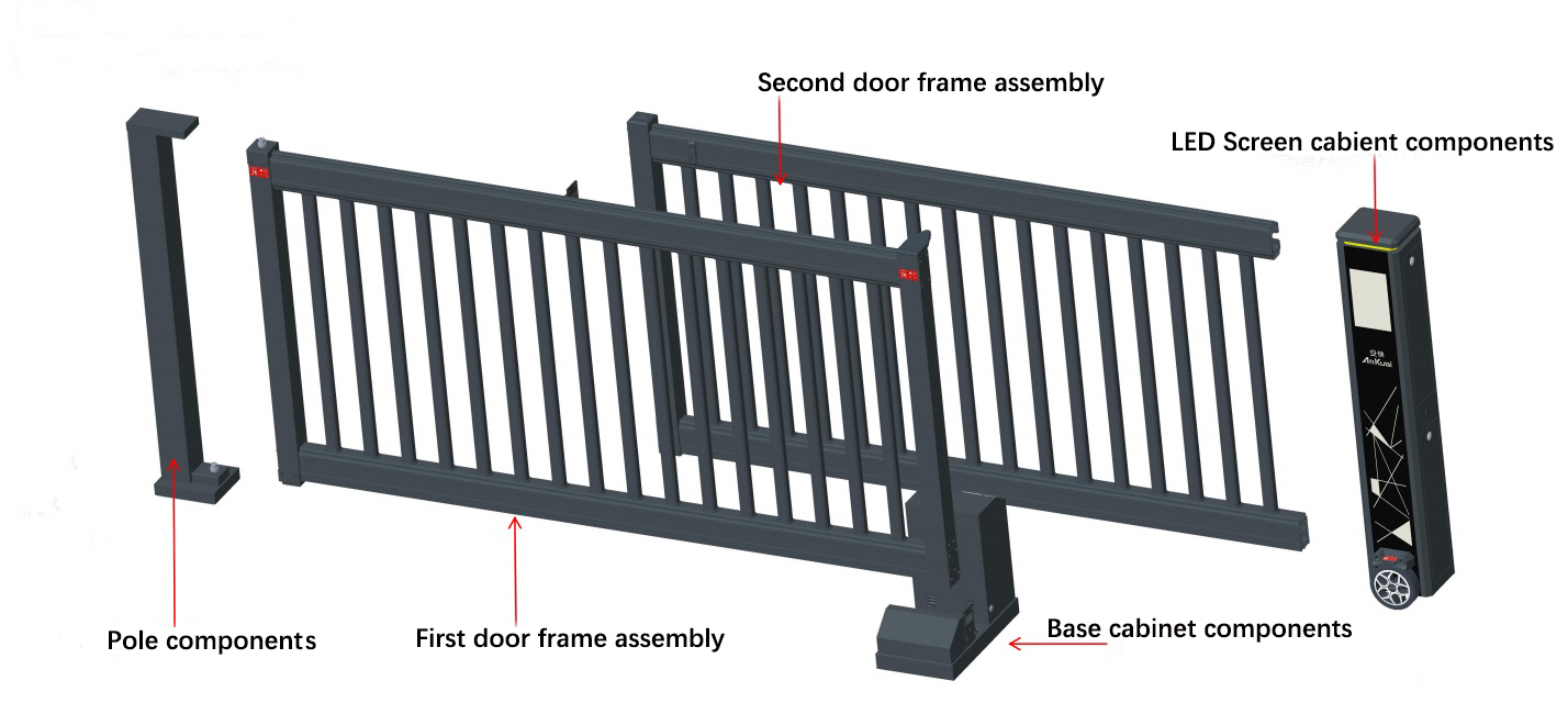 High Security Electric Telescoping Driveway Gate Cast Slats Cantilaver Aluminium Gate