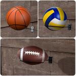 Wall Mounted Sport Ball Holder Display Storage Steel Rack Customized Logo