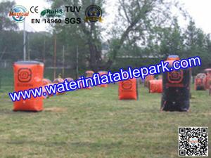 China Red Sport Inflatable Paintball Bunker , Customized Inflatable Paintball Field wholesale