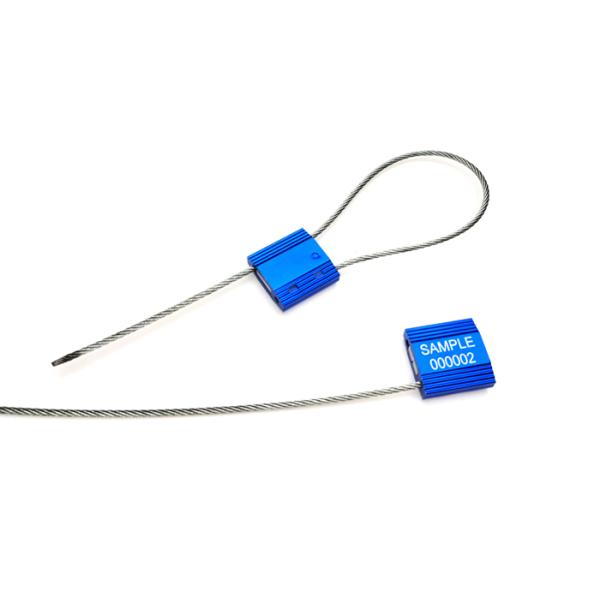 Galvanized Steel Wire Cable Security Seals 26*26mm Markable Area Laser Printed