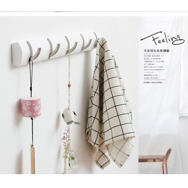 Heavy Duty Coat and Hat Hook Rail Wall Hooks Durable Bamboo Robe Rack