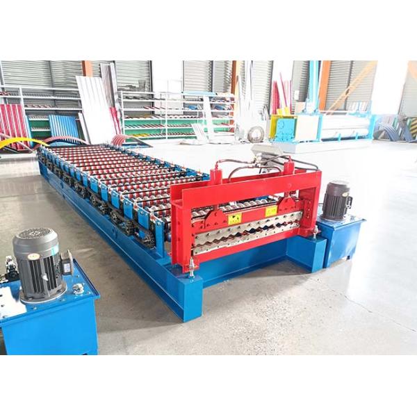 Coil Width 1000mm Corrugated Sheet Roll Forming Machine For Roof Panel Sheet Making