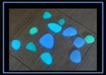 Luminescent Stones Glowing In The Darkness
